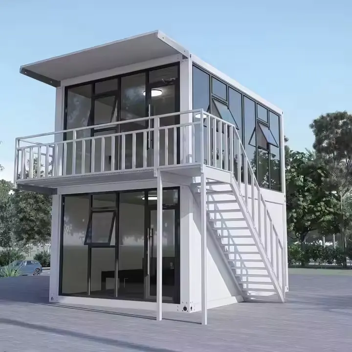 Prefab -toimistosäiliö paikan päällä